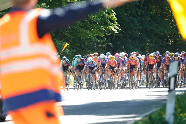 01 05 2026 The Eschborn Frankfurt 2026 bike race vehicle here main field at the foot of the Mammolshainer slope of Königstein im Taunus Eschborn Frankfurt Hessen Germany