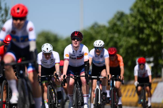 UCI Para Cycling Road World Cup: Round 2 Picture by Mathew Wells SWpix.com - 01 05 2026 - Cycling - UCI Para Cycling Road World Cup: Round 2 - Gistel, West Flanders, Belgium - Women C4 C5 Road Race - Morgan Newberry (Great Britain) Copyright: x xSWpix.comx(t axPhotographyxHubxLtd)xMathewxWells SWpix.comx SWP-3030-13677