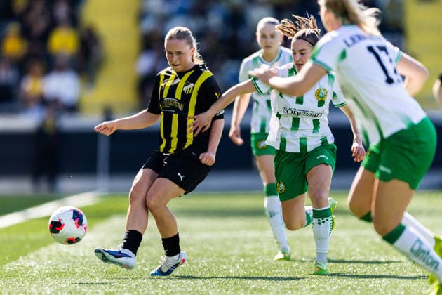 260501 Pernille Sanvig of Häcken and Vilma Emilia Koivisto of Hammarby during the UEFA Women s Europa Cup final between Häcken and Hammarby on May 1, 2026 in Göteborg Photo Michael Erichsen BILDBYRAN COP 89 DS0574 fotboll football soccer fotball europa cup häcken hammarby uefa womens europa cup dam bbeng  Copyright: MICHAELxERICHSEN BB260501MI019