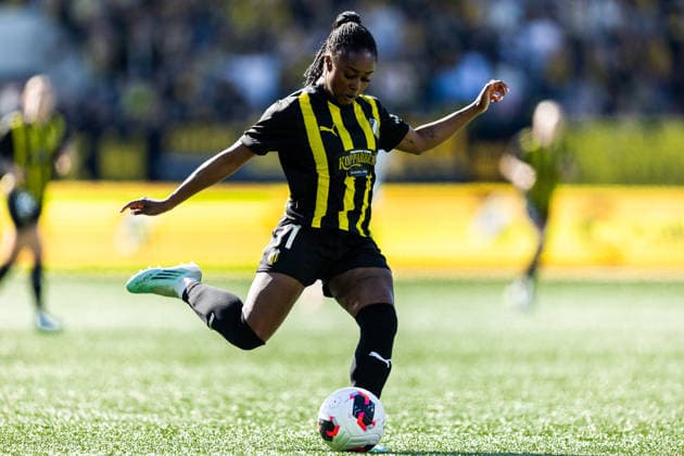 260501 Monica Jusu Bah of Häcken during the UEFA Women s Europa Cup final between Häcken and Hammarby on May 1, 2026 in Göteborg Photo Michael Erichsen BILDBYRAN COP 89 DS0574 fotboll football soccer fotball europa cup häcken hammarby uefa womens europa cup dam bbeng  Copyright: MICHAELxERICHSEN BB260501MI027