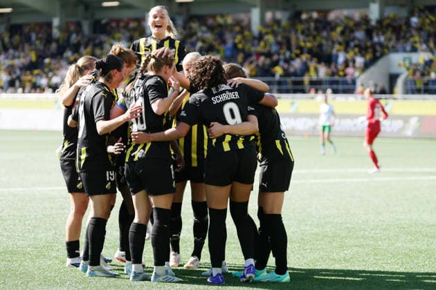GOTHENBURG, SWEDEN 20260501 Häcken s Felicia Schröder celebrates after 1 0 during Friday s decisive final in the European Cup between BK Häcken and Hammarby at Nordic Wellness arena GÖTEBORG SWEDEN x9200x  Copyright: xAdamxIhse TTx FINAL EUROPEAN CUP: HÄCKEN - HAMMARBY