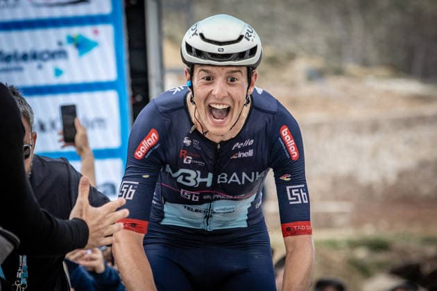 61st Presidential Cycling Tour of Turkiye ANTALYA, TURKIYE - MAY 01: Christian Bagatin of Italy and team MBH Bank Ballan CSB Telecom Fort celebrates after winning the 6th stage of the 61st Presidential Cycling Tour of Turkiye (TUR 2026) on May 01, 2026, in Antalya, Turkiye. Ahmet Serdar Eser Anadolu Antalya Turkey. Editorial use only. Please get in touch for any other usage.  Copyright: x2026xAnadoluxAhmetxSerdarxEserx