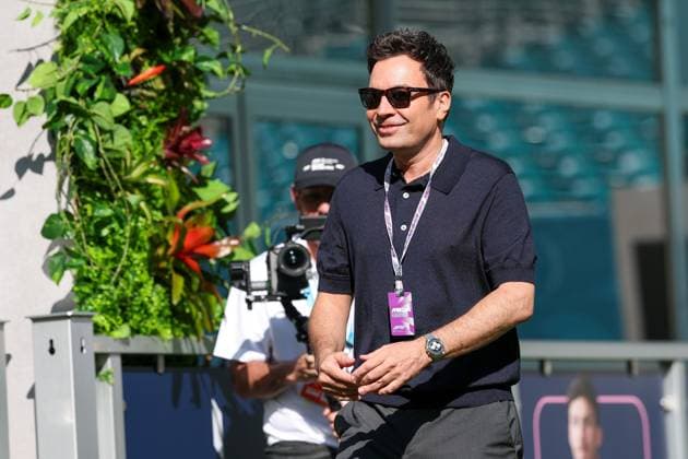 American comedian and presenter, Jimmy Fallon, Grand Prix of Miami, Motorsport, Men, Formula 1, Free Practice, 01 05 2026 Miami Florida USA Copyright: xkolbert-press ChristianxKolbertx