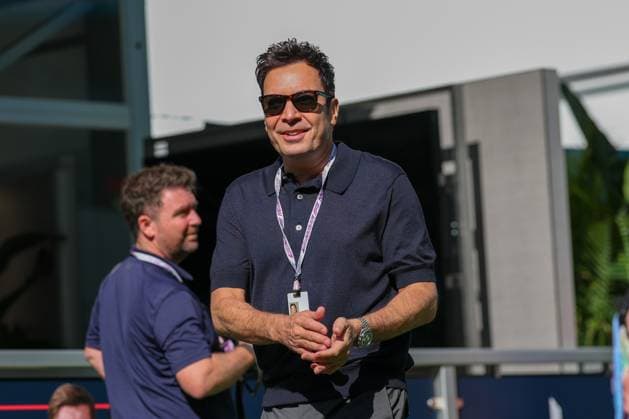 American comedian and presenter, Jimmy Fallon, Grand Prix of Miami, Motorsport, Men, Formula 1, Free Practice, 01 05 2026 Miami Florida USA Copyright: xkolbert-press ChristianxKolbertx