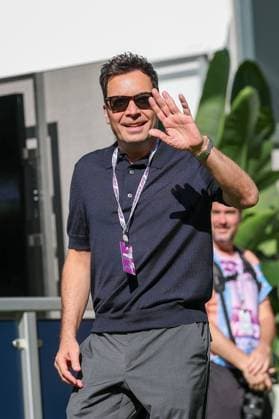American comedian and presenter, Jimmy Fallon, Grand Prix of Miami, Motorsport, Men, Formula 1, Free Practice, 01 05 2026 Miami Florida USA Copyright: xkolbert-press ChristianxKolbertx