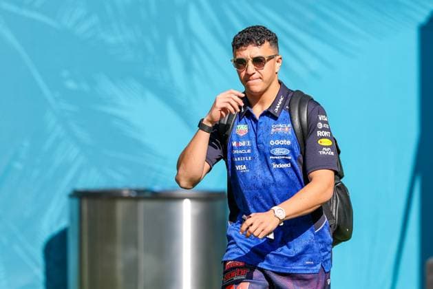Isack Hadjar Oracle Red Bull Racing 6 in the paddock, Grand Prix of Miami, Motorsport, Men, Formula 1, Free Practice, 01 05 2026 Miami Florida USA Copyright: xkolbert-press ChristianxKolbertx