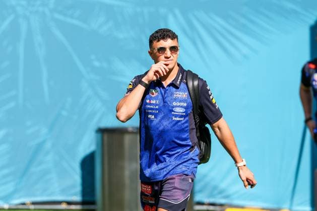Isack Hadjar Oracle Red Bull Racing 6 in the paddock, Grand Prix of Miami, Motorsport, Men, Formula 1, Free Practice, 01 05 2026 Miami Florida USA Copyright: xkolbert-press ChristianxKolbertx