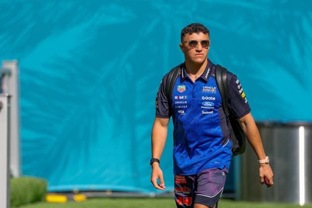 Isack Hadjar Oracle Red Bull Racing 6 in the paddock, Grand Prix of Miami, Motorsport, Men, Formula 1, Free Practice, 01 05 2026 Miami Florida USA Copyright: xkolbert-press ChristianxKolbertx