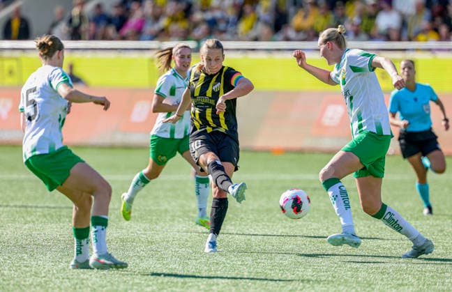GOTHENBURG, SWEDEN 20260501 Häcken s captain Anna Anvegard takes a shot during Friday s decisive final in the European Cup between BK Häcken and Hammarby at Nordic Wellness arena GÖTEBORG SWEDEN x9200x  Copyright: xAdamxIhse TTx FINAL EUROPEAN CUP HURRICANE - HAMMARBY