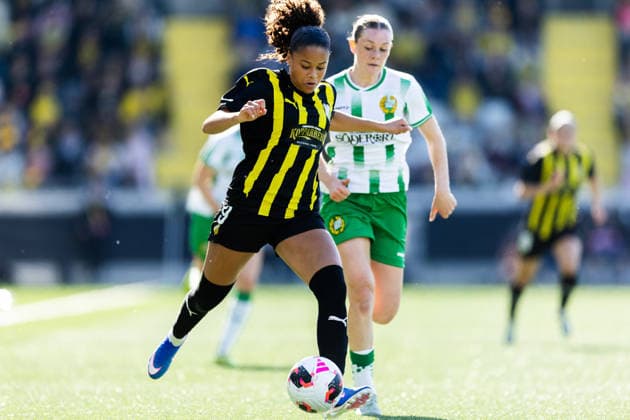 260501 Felicia Schröder of Häcken and Sofia Reidy of Hammarby during the UEFA Women s Europa Cup final between Häcken and Hammarby on May 1, 2026 in Göteborg Photo Michael Erichsen BILDBYRAN COP 89 DS0574 fotboll football soccer fotball europa cup häcken hammarby uefa womens europa cup dam bbeng  Copyright: MICHAELxERICHSEN BB260501MI037