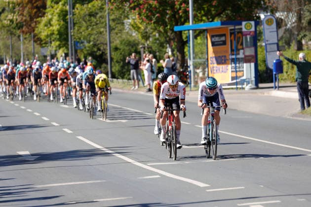 01 05 2026 The Eschborn Frankfurt 2026 cycle race here front left white 141 Georg Zimmermann Lotto Eschborn Frankfurt Hessen Germany