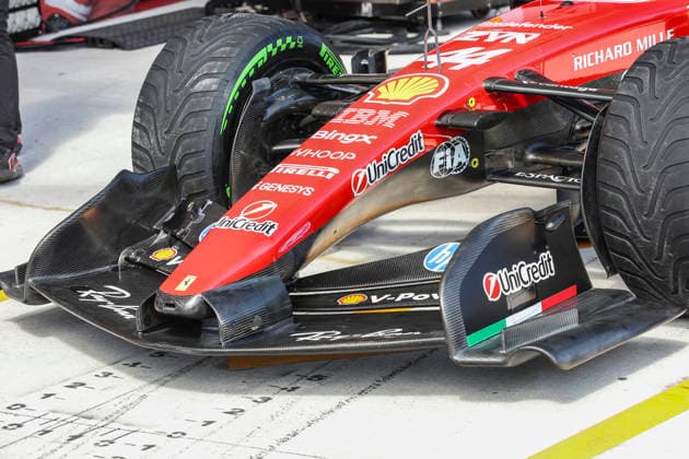 F1 - MIAMI GRAND PRIX 2026 Scuderia Ferrari SF-26, mechanical detail front wing aerodynamism, aerodynamic, aerodynamics during the Formula 1 Miami Grand Prix 2026, 4th round of the 2026 Formula One World Championship, WM, Weltmeisterschaft from May 1 to 3, 2026 on the Miami International Autodrome, in Miami Gardens, USA - Miami GardensUnited States  Copyright: xXavixBonillax