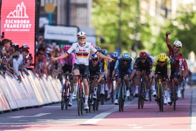 Cycling UCI WorldTour Men Elite 63 Eschborn Frankfurt am 01 05 2026 Georg Zimmermann Lotto Intermarche celebrates victory xJRx