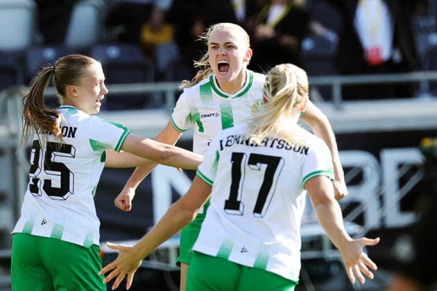 GÖTEBORG, SWEDEN 20260501 Hammarbys Elin Sorum equalizes to 2-2 during Fridays decisive final of the Europa Cup between BK Häcken and Hammarby at Nordic Wellness arena GÖTEBORG SWEDEN x9200x  Copyright: xAdamxIhse TTx FINAL EUROPA CUP HÄCKEN - HAMMARBY