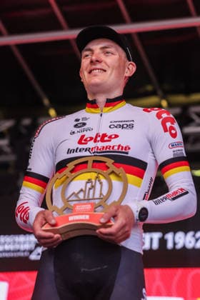 Cycling UCI WorldTour Men Elite 63 Eschborn Frankfurt on 01 05 2026 Award ceremony for Georg Zimmermann Lotto Intermarche xJRx