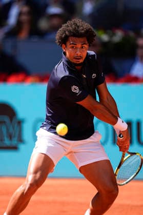 May 1, 2026, Madrid, Madrid, Spain: Arthur Fils of France plays against Jannik Sinner of Italy during the Mutua Madrid Open 2026 at La Caja Magica on May 01, 2026 in Madrid, Spain. Mutua Madrid Open 2026 - Day 12  - ZUMAa181 20260501_zaa_a181_054 Copyright: xOscarxJ.xBarrosox