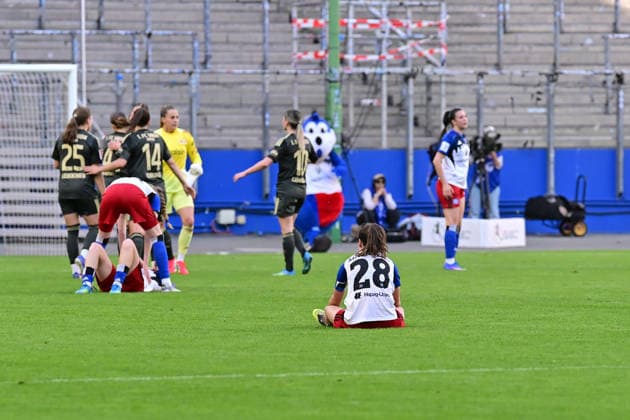 Soccer I Women I Season 2025 2026 I Bundesliga I 24 Matchday I Hamburger SV 1 FC Union Berlin I 01 05 2026 Disappointed players of Hamburger SV Women Hamburg Volksparkstadion Hamburg Germany Copyright: xLobeca WolfxGebhardtx