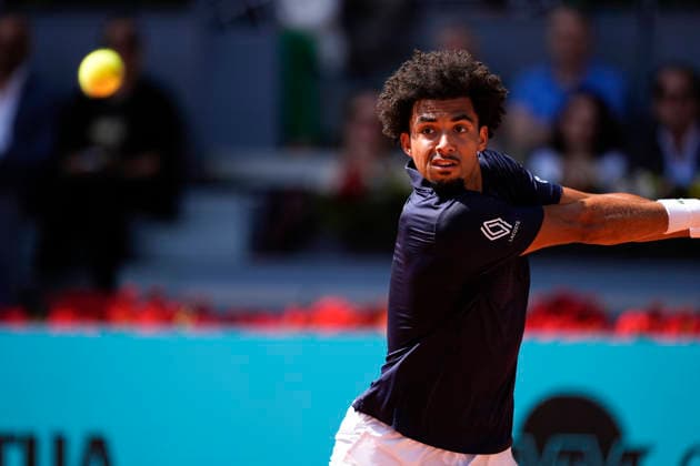 May 1, 2026, Madrid, Madrid, Spain: Arthur Fils of France plays against Jannik Sinner of Italy during the Mutua Madrid Open 2026 at La Caja Magica on May 01, 2026 in Madrid, Spain. Mutua Madrid Open 2026 - Day 12  - ZUMAa181 20260501_zaa_a181_070 Copyright: xOscarxJ.xBarrosox