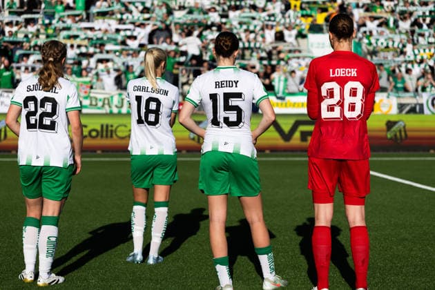 260501 Hannah Sjödahl, Alice Carlsson, Sofia Reidy and goalkeeper Melina Loeck of Hammarby look dejected after the UEFA Women s Europa Cup final between Häcken and Hammarby on May 1, 2026 in Göteborg Photo Michael Erichsen BILDBYRAN COP 89 DS0574 fotboll football soccer fotball europa cup häcken hammarby uefa womens europa cup dam bbeng dejected depp  Copyright: MICHAELxERICHSEN BB260501MI067