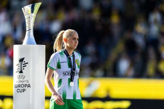 260501 Alice Carlsson of Hammarby looks dejected after the UEFA Women s Europa Cup final between Häcken and Hammarby on May 1, 2026 in Göteborg Photo Michael Erichsen BILDBYRAN COP 89 DS0574 fotboll football soccer fotball europa cup häcken hammarby uefa womens europa cup dam bbeng dejected depp  Copyright: MICHAELxERICHSEN BB260501MI068