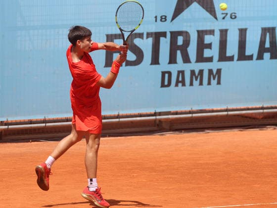 Alberto Simon Jaime Alcaraz, Carloss younger brother, during his second round match of the Under 16 Tournament of the Mutua Madrid Open Tennis, held on May 1, 2026 at the Caja Magica Copyright: xALBERTOxSIMONx AgenciaxLOFx