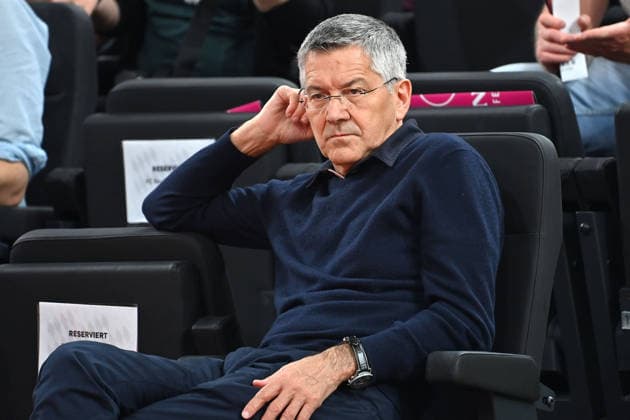 Herbert HAINER President Bayern Muenchen single picture, cropped single motif, half figure, half figure Basketball BBL, season 2025 2026 FC Bayern Muenchen Alba Berlin on 01 05 2026, S A P G A R D EN
