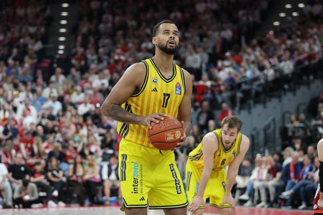 Norris Agbakoko Alba Berlin, 17 with ball, GER, FC Bayern Basketball vs Alba Berlin, Basketball, easycredit Basketball Bundesliga, Matchday 27, Season 2025 2026, 01 05 2026, GER, FC Bayern Basketball vs Alba Berlin, Basketball, easycredit Basketball Bundesliga, Matchday 27, Season 2025 2026, 01 05 2026 Muenchen Copyright: xEibner-Pressefoto JennixMaulx EP_JML