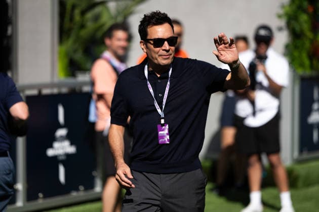 F1 - MIAMI GRAND PRIX 2026 Jimmy Fallon during the Formula 1 Miami Grand Prix 2026, 4th round of the 2026 Formula One World Championship, WM, Weltmeisterschaft from May 1 to 3, 2026 on the Miami International Autodrome, in Miami Gardens, USA - Miami GardensUnited States  Copyright: xAndrÃ xFerreirax