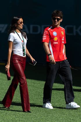 F1 - MIAMI GRAND PRIX 2026 LECLERC Charles (mco), Scuderia Ferrari SF-26, portrait, and his wife Alexandra Leclerc during the Formula 1 Miami Grand Prix 2026, 4th round of the 2026 Formula One World Championship, WM, Weltmeisterschaft from May 1 to 3, 2026 on the Miami International Autodrome, in Miami Gardens, USA - Miami GardensUnited States  Copyright: xAndrÃ xFerreirax