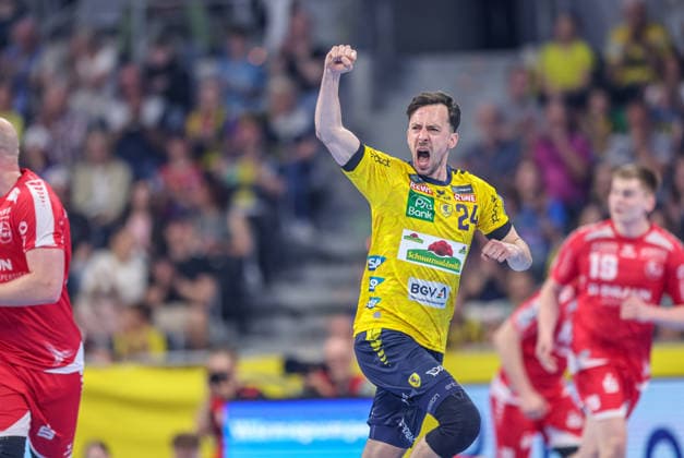 GER, Mannheim, Rhein Neckar Löwen vs MT Melsungen, Daikin Handball Bundesliga, Handball, HBL, Season 2025 2026, SAP Arena, 30 Matchday in picture v l DFB DFL REGULATIONS PROHIBIT ANY USE OF PHOTOGRAPHS AS IMAGE SEQUENCES AND OR QUASI VIDEO, 01 05 2026 Copyright: HMBxMedia HendrikxHamelau