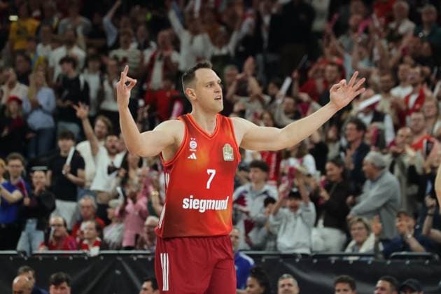 Bayerns joy 7 Johannes VOIGTMANN Basketball Bayern Berlin Bundesliga, FC Bayern Basketball ALBA Berlin, 27 Matchday, Season 2025 2026, 1 05 2026, in Munich, S A P G A R D E N, Germany Source Copyright Credit Oryk HAIST xBASKETBALL-BAYERN-BERLINx