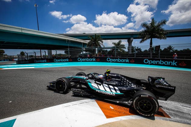 F1 - MIAMI GRAND PRIX 2026 12 KIMI ANTONELLI Andrea (ita), Mercedes AMG F1 Team W17, action during the Formula 1 Miami Grand Prix 2026, 4th round of the 2026 Formula One World Championship, WM, Weltmeisterschaft from May 1 to 3, 2026 on the Miami International Autodrome, in Miami Gardens, USA - Miami GardensUnited States  Copyright: xDPPIx