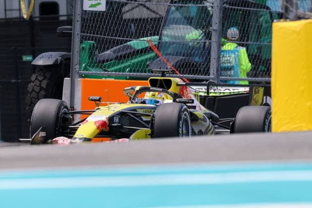 Arvid Lindbald Visa Cash App RB 41, Grand Prix of Miami, Motorsport, Men, Formula 1, Free Practice, 01 05 2026 Miami Florida USA Copyright: xkolbert-press ChristianxKolbertx