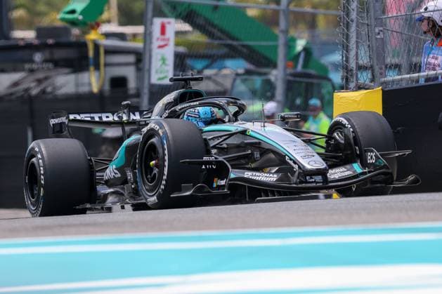George Russell Mercedes AMG Petronas 63 , Grand Prix of Miami, Motorsport, Men, Formula 1, Free Practice, 01 05 2026 Miami Florida USA Copyright: xkolbert-press ChristianxKolbertx
