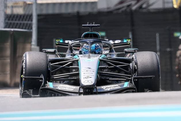 George Russell Mercedes AMG Petronas 63 , Grand Prix of Miami, Motorsport, Men, Formula 1, Free Practice, 01 05 2026 Miami Florida USA Copyright: xkolbert-press ChristianxKolbertx