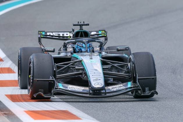 George Russell Mercedes AMG Petronas 63 , Grand Prix of Miami, Motorsport, Men, Formula 1, Free Practice, 01 05 2026 Miami Florida USA Copyright: xkolbert-press ChristianxKolbertx