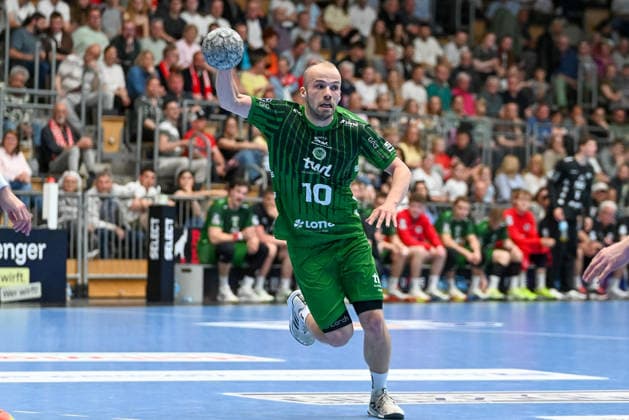 Vincent Buelow Eulen Ludwigshafen, 10 HSG Nordhorn Lingen vs Eulen Ludwigshafen, Handball, 2 Bundesliga, Matchday 30, Season 2025 2026, 01 05 2026, HSG Nordhorn Lingen vs Eulen Ludwigshafen, Handball, 2 Bundesliga, Matchday 30, Season 2025 2026, 01 05 2026 Lingen Copyright: xEibner-Pressefoto RobertxGertzenx EP_RGN