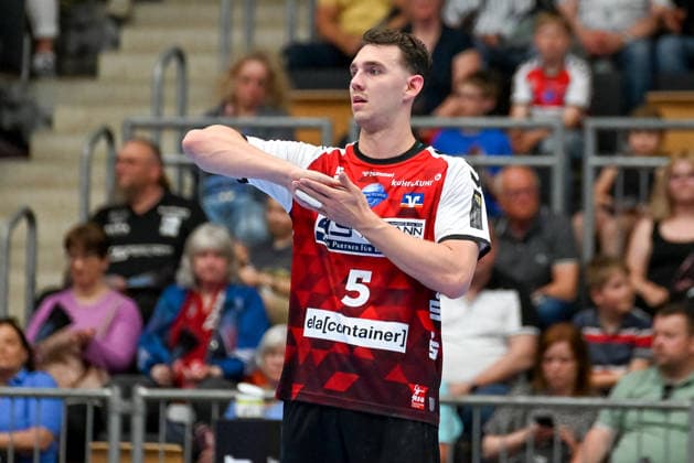 Oscar Gentzel HSG Nordhorn Lingen, 05 HSG Nordhorn Lingen vs Eulen Ludwigshafen, Handball, 2 Bundesliga, 30 Matchday, Season 2025 2026, 01 05 2026, HSG Nordhorn Lingen vs Eulen Ludwigshafen, Handball, 2 Bundesliga, 30 Matchday, Season 2025 2026, 01 05 2026 Lingen Copyright: xEibner-Pressefoto RobertxGertzenx EP_RGN