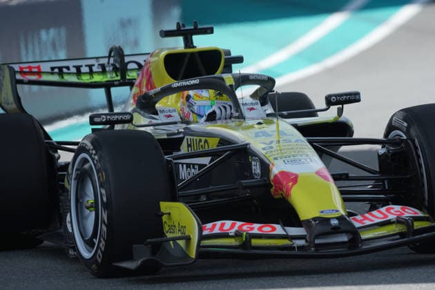 01 05 2026, Miami International Autodrome, Miami, Formula 1 Crypto com Miami Grand Prix 2026 ,in the picture Arvid Lindblad GBR , Visa Cash App Racing Bulls Formula One Team Photo by Hasan Bratic DeFodi Images