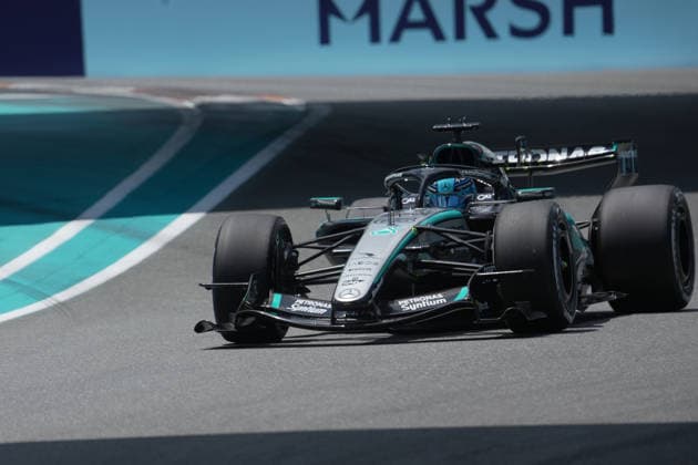 01 05 2026, Miami International Autodrome, Miami, Formula 1 Crypto com Miami Grand Prix 2026 ,in the picture George Russell GBR , Mercedes AMG Petronas Formula One Team Photo by Hasan Bratic DeFodi Images