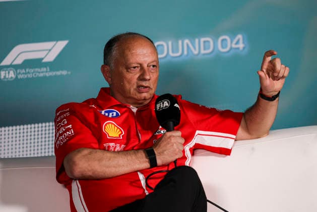 F1 - MIAMI GRAND PRIX 2026 VASSEUR Frà dà ric (fra), Team Principal & General Manager of the Scuderia Ferrari, portrait press conference, PK, Pressekonferenz during the Formula 1 Miami Grand Prix 2026, 4th round of the 2026 Formula One World Championship, WM, Weltmeisterschaft from May 1 to 3, 2026 on the Miami International Autodrome, in Miami Gardens, USA - Miami GardensUnited States Copyright: xXavixBonillax
