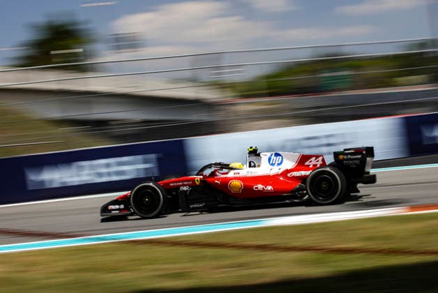 F1 - MIAMI GRAND PRIX 2026 44 HAMILTON Lewis (gbr), Scuderia Ferrari SF-26, action during the Formula 1 Miami Grand Prix 2026, 4th round of the 2026 Formula One World Championship, WM, Weltmeisterschaft from May 1 to 3, 2026 on the Miami International Autodrome, in Miami Gardens, USA - Miami GardensUnited States  Copyright: xXavixBonillax