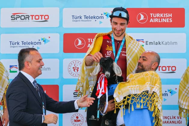 The 61st Presidential Cycling Tour of Turkiye (TUR 2026) has officially begun, starting with its opening stage in the coastal town of Cesme, Izmir. Held under the auspices of the Presidency of the Republic of Türkiye, this prestigious UCI ProSeries race brings together 23 teams and 161 world-class cyclists to compete over eight days, from April 26 to May 3, 2026...The 2026 edition unfolds across routes showcasing some of Türkiye s most striking landscapes. Starting in Cesme, the race follows the Aegean and Mediterranean coastlines, covering stages through Antalya and the southern shores before concluding in the capital, Ankara. Beyond sporting competition, the tour plays a key role in promoting Türkiye s natural and cultural richness on a global stage..This year, the race consists of 8 stages covering approximately 1,200 kilometers. Nearly 20 teams and over 150 riders from around the world are competing, under the coordination of the Turkish Cycling Federation..With the first three stages completed, the pace in the peloton has intensified and the general classification has begun to take shape. Sprint finishes and technically demanding routes have stood out, with the third stage drawing attention for its high tempo and dramatic finale..The third stage of the 61st Presidential Cycling Tour of Türkiye (TUR 2026) was won by Colombian rider Ivan Ramiro Sosa of Equipo Kern Pharma. Covering the 132.7-kilometer Marmaris-Kıran route, Sosa finished in 3 hours, 40 minutes, and 25 seconds. In the summit finish, Australian rider Sebastian Berwick of Caja Rural-Seguros RGA placed second, while French rider Nicolas Breuillard of TotalEnergies finished third..As the race progresses, challenging climbs and critical time gaps are expected to further heighten the excitement. The tour continues to deliver a compelling blend of elite competition and global vis Copyright: RizaxOzel 19081498