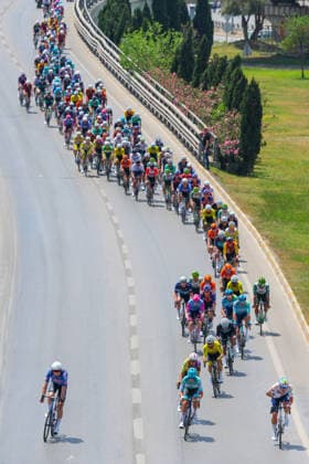 The 61st Presidential Cycling Tour of Turkiye (TUR 2026) has officially begun, starting with its opening stage in the coastal town of Cesme, Izmir. Held under the auspices of the Presidency of the Republic of Türkiye, this prestigious UCI ProSeries race brings together 23 teams and 161 world-class cyclists to compete over eight days, from April 26 to May 3, 2026...The 2026 edition unfolds across routes showcasing some of Türkiye s most striking landscapes. Starting in Cesme, the race follows the Aegean and Mediterranean coastlines, covering stages through Antalya and the southern shores before concluding in the capital, Ankara. Beyond sporting competition, the tour plays a key role in promoting Türkiye s natural and cultural richness on a global stage..This year, the race consists of 8 stages covering approximately 1,200 kilometers. Nearly 20 teams and over 150 riders from around the world are competing, under the coordination of the Turkish Cycling Federation..With the first three stages completed, the pace in the peloton has intensified and the general classification has begun to take shape. Sprint finishes and technically demanding routes have stood out, with the third stage drawing attention for its high tempo and dramatic finale..The third stage of the 61st Presidential Cycling Tour of Türkiye (TUR 2026) was won by Colombian rider Ivan Ramiro Sosa of Equipo Kern Pharma. Covering the 132.7-kilometer Marmaris-KÄÂ±ran route, Sosa finished in 3 hours, 40 minutes, and 25 seconds. In the summit finish, Australian rider Sebastian Berwick of Caja Rural-Seguros RGA placed second, while French rider Nicolas Breuillard of TotalEnergies finished third..As the race progresses, challenging climbs and critical time gaps are expected to further heighten the excitement. The tour continues to deliver a compelling blend of elite competition and global vis Copyright: RizaxOzel 19081574