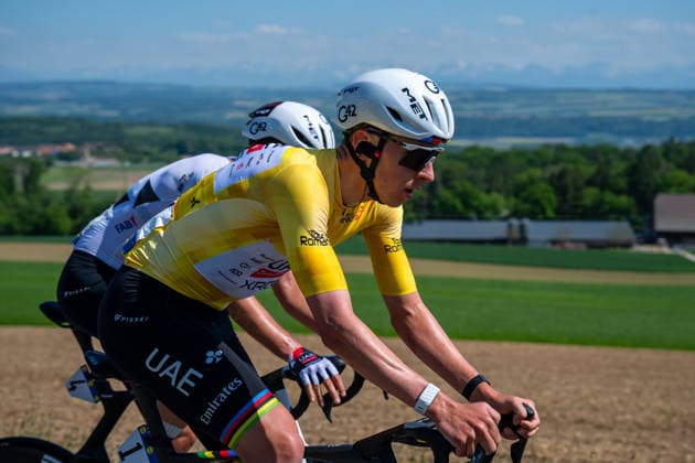 Tour de Romandie 2026 : 79th edition of the Tour de Romandie 2026 Orbe - Step 3 01.05.2026, Orbe, Between Villars-sous-Champvent and Baulmes, Tour de Romandie 2026: 79th edition of the Tour de Romandie 2026 - Orbe - Step 3. Tadej Pogacar (SLO, UAE TEAM EMIRATES XRG) during the Tour de Romandie 2026 79th edition of the Tour de Romandie 2026 Orbe - Step 3 on Friday 01.05.2026 at the Between Villars-sous-Champvent and Baulmes in Orbe, Switzerland. Orbe Between Villars-sous-Champvent a Vaud Switzerland Copyright: xMediafabxPhotographyxFabricexDexGasperisx MEDIAFAB-CYCLISME-TDR-ORBE-01.05.2026-CYC_7435