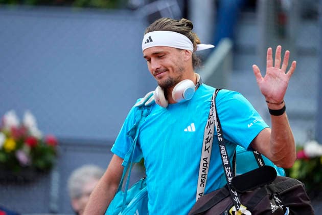 May 1, 2026, Madrid, Madrid, Spain: Alexander Zverev of Germany enters the court to play against Alexander Blockx of Belgium during the Mutua Madrid Open 2026 at La Caja Magica on May 01, 2026 in Madrid, Spain. Mutua Madrid Open 2026 - Day 12  - ZUMAa181 20260501_zaa_a181_317 Copyright: xOscarxJ.xBarrosox
