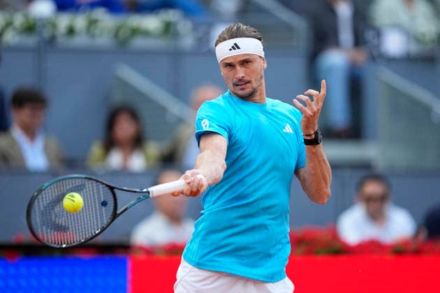 May 1, 2026, Madrid, Madrid, Spain: Alexander Zverev of Germany plays against Alexander Blockx of Belgium during the Mutua Madrid Open 2026 at La Caja Magica on May 01, 2026 in Madrid, Spain. Mutua Madrid Open 2026 - Day 12  - ZUMAa181 20260501_zaa_a181_341 Copyright: xOscarxJ.xBarrosox