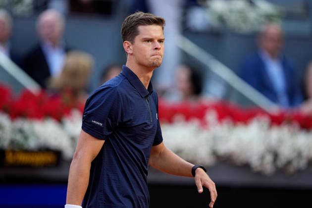 May 1, 2026, Madrid, Madrid, Spain: Alexander Blockx of Belgium plays against Alexander Zverev of Germany during the Mutua Madrid Open 2026 at La Caja Magica on May 01, 2026 in Madrid, Spain. Mutua Madrid Open 2026 - Day 12  - ZUMAa181 20260501_zaa_a181_331 Copyright: xOscarxJ.xBarrosox