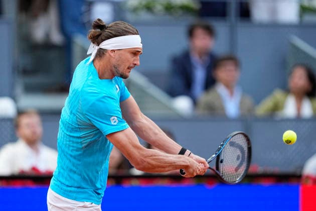 May 1, 2026, Madrid, Madrid, Spain: Alexander Zverev of Germany plays against Alexander Blockx of Belgium during the Mutua Madrid Open 2026 at La Caja Magica on May 01, 2026 in Madrid, Spain. Mutua Madrid Open 2026 - Day 12  - ZUMAa181 20260501_zaa_a181_332 Copyright: xOscarxJ.xBarrosox