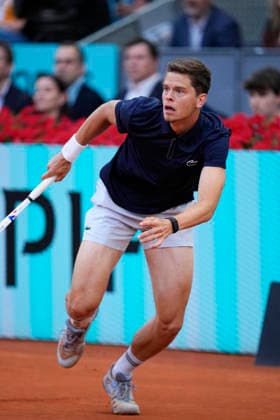May 1, 2026, Madrid, Madrid, Spain: Alexander Blockx of Belgium plays against Alexander Zverev of Germany during the Mutua Madrid Open 2026 at La Caja Magica on May 01, 2026 in Madrid, Spain. Mutua Madrid Open 2026 - Day 12  - ZUMAa181 20260501_zaa_a181_323 Copyright: xOscarxJ.xBarrosox